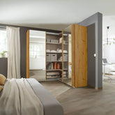 Rauch Lema 4 Door Sliding Corner Wardrobe - Artisan Oak - Pendle Village Furniture